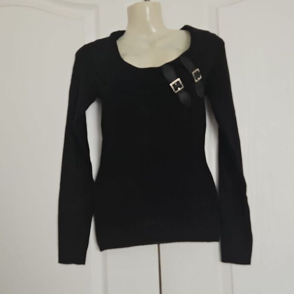 Magazine Women's Long Sleeves Sweater Small Black - Picture 2 of 16